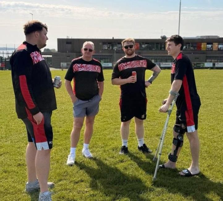 Zac with fellow coaches Jimmy Buirds, Alan McClelland and Jonathan Thomas